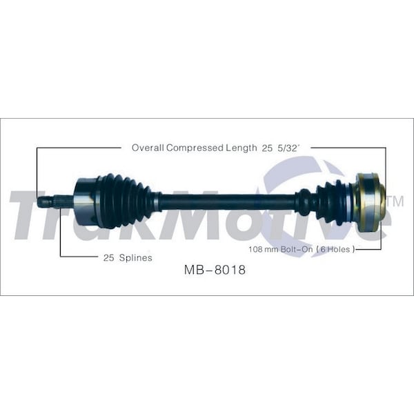 Surtrack Axle Cv Axle Shaft, Mb-8018 MB-8018 - main
